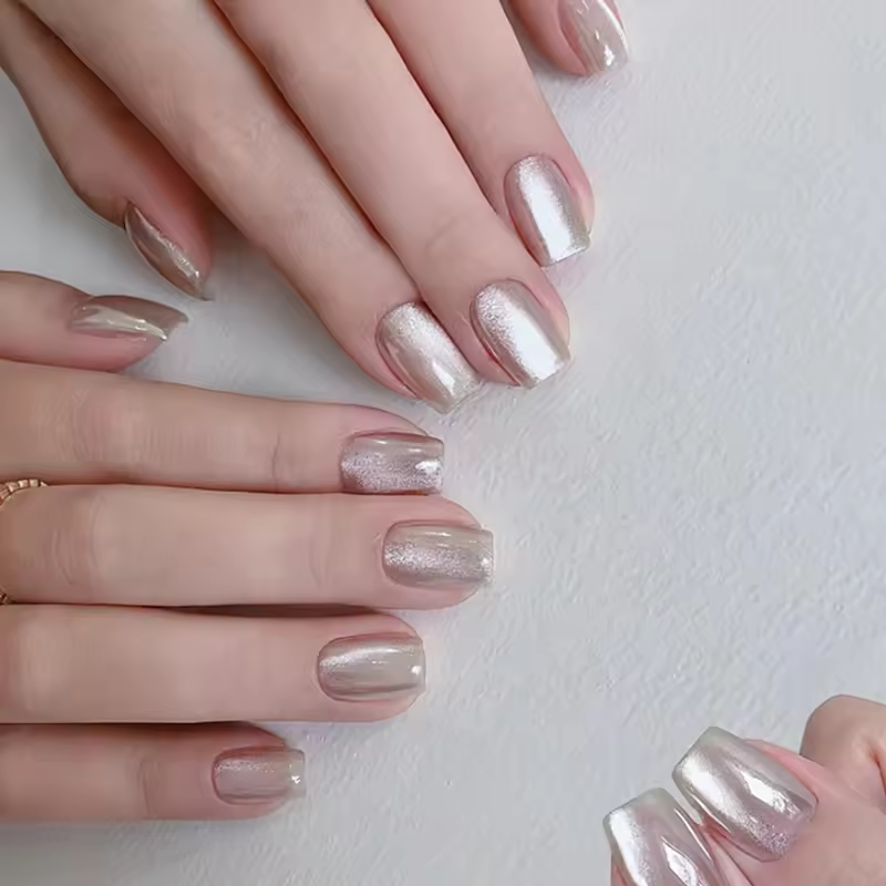 30Pcs/lot Short Press On Nails - Nail Art Full Cat Eye ulasan dan harga