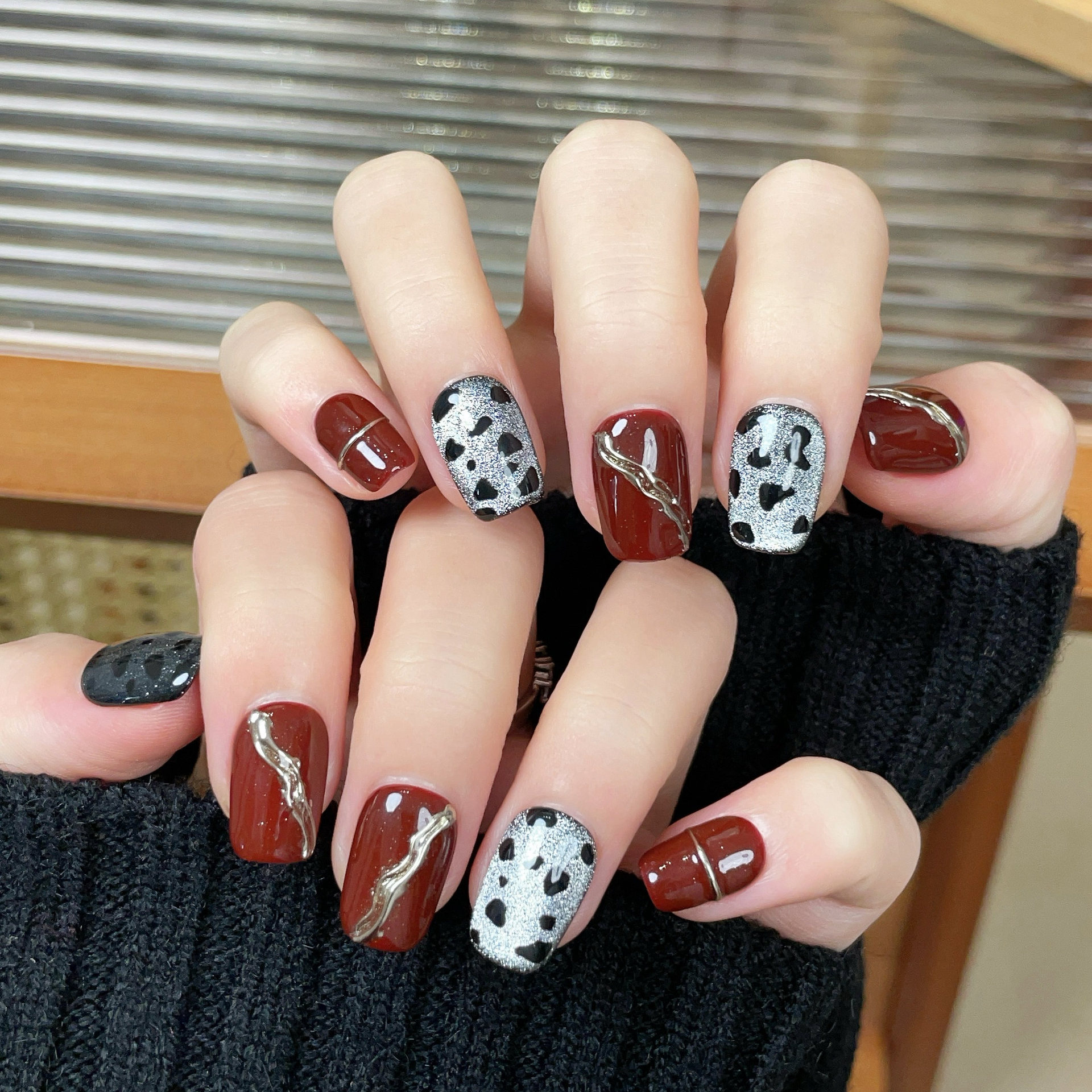 10 PCS Luxury Handmade Short R - Nail Art Full Cat Eye ulasan dan harga