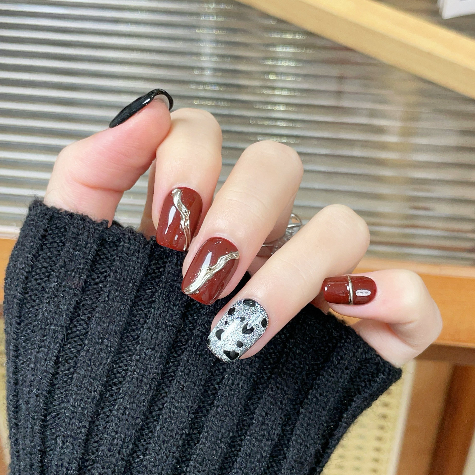 10 PCS Luxury Handmade Short R - Nail Art Full Cat Eye ulasan dan harga