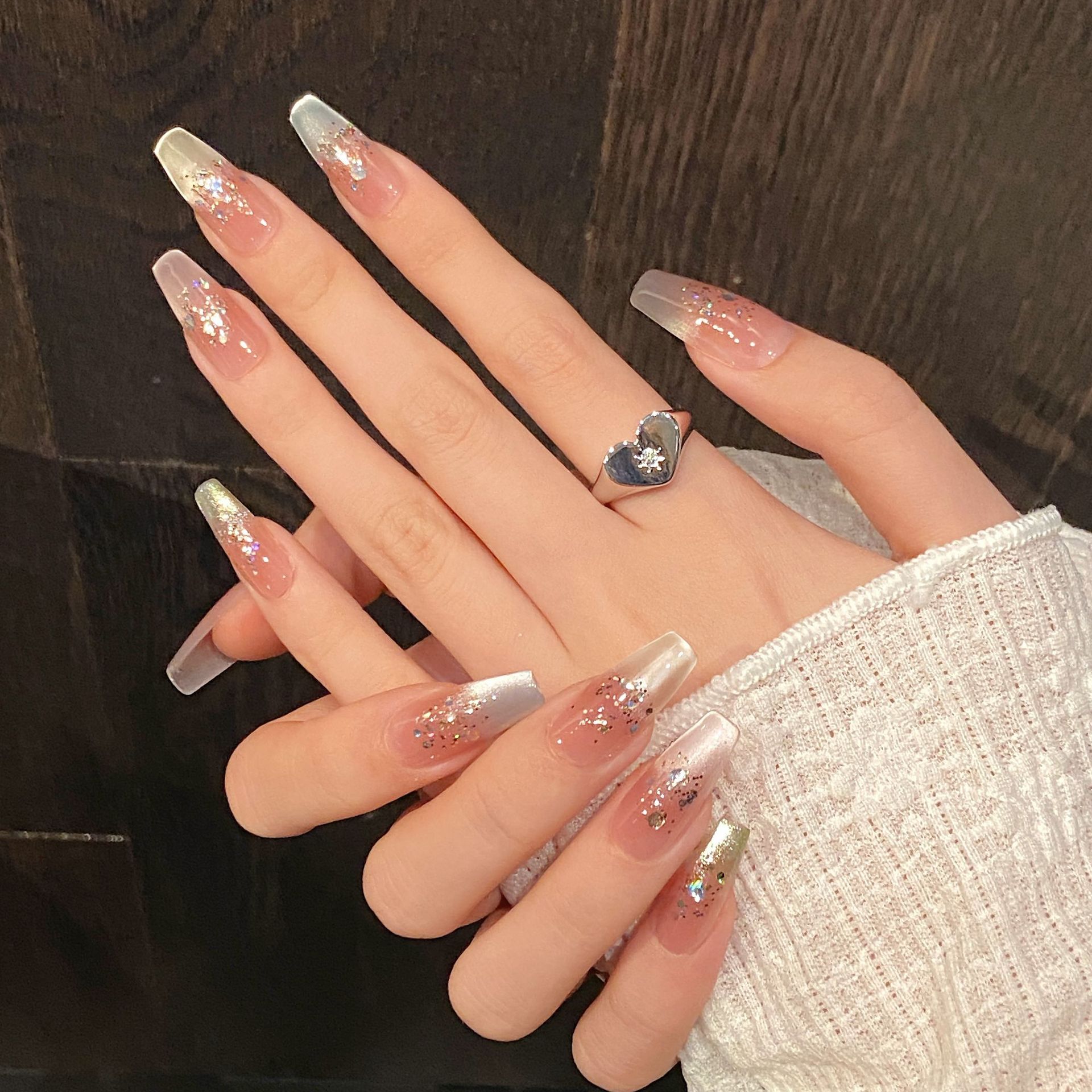 Handmade Press on Nails Rainbo - Nail Art Full Cat Eye ulasan dan harga
