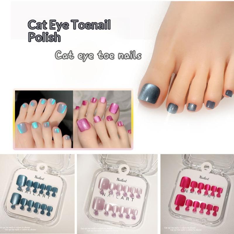 10 Pcs/Box French Fake Nails G - Nail Art Extension Cat Eye ulasan dan harga