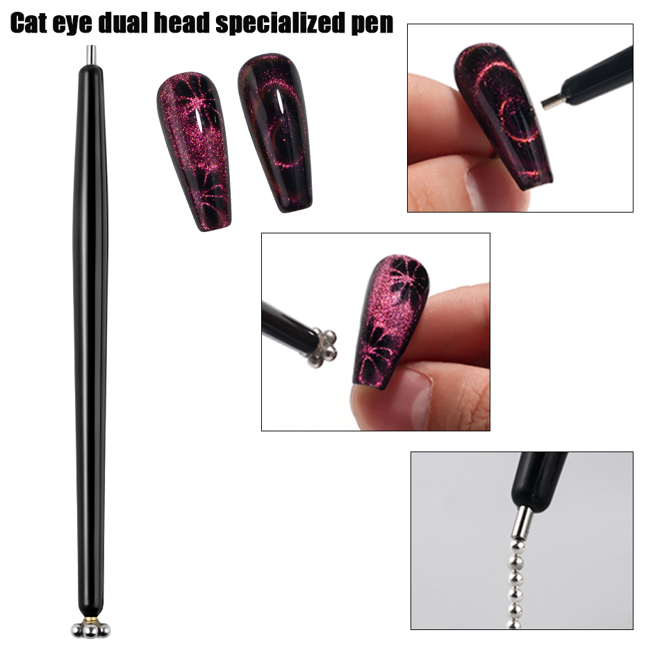 1/2pcs Fancy Double Headed Cat - Nail Art Full Cat Eye ulasan dan harga