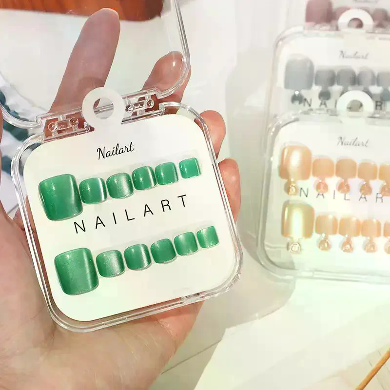 10 Pcs/Box French Fake Nails G - Nail Art Extension Cat Eye ulasan dan harga