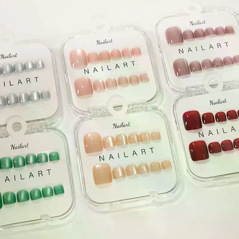 10 Pcs/Box French Fake Nails G - Nail Art Extension Cat Eye ulasan dan harga