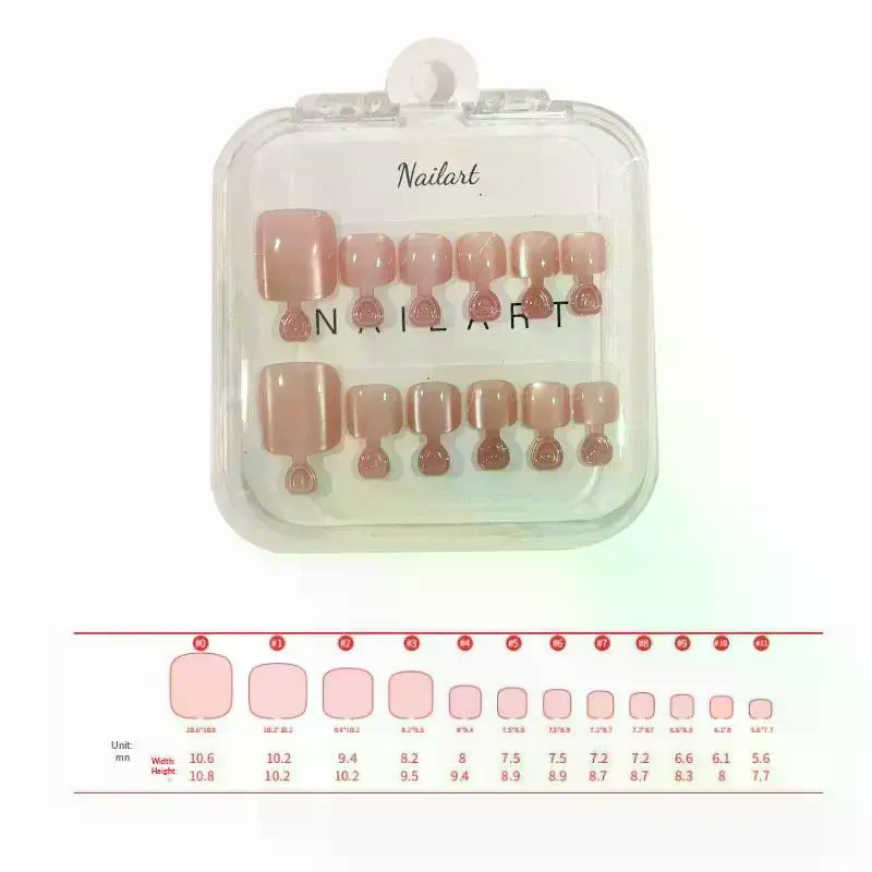 10 Pcs/Box French Fake Nails G - Nail Art Extension Cat Eye ulasan dan harga