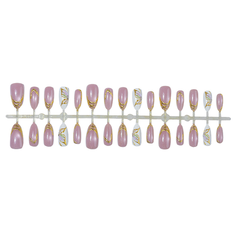 Cat Eye Almond False Nails Gol - Nail Art Full Cat Eye ulasan dan harga