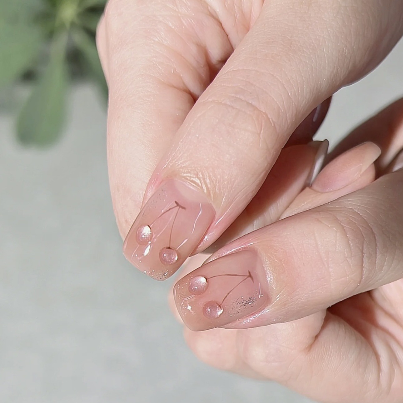 10pcs Pink Cat-Eye Handmade Na - Nail Art Full Cat Eye ulasan dan harga