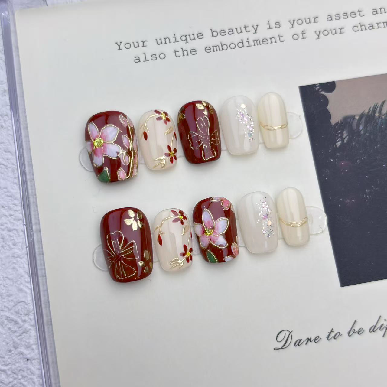 10pcs Short Square Handmade Pr - Nail Art Full Cat Eye ulasan dan harga