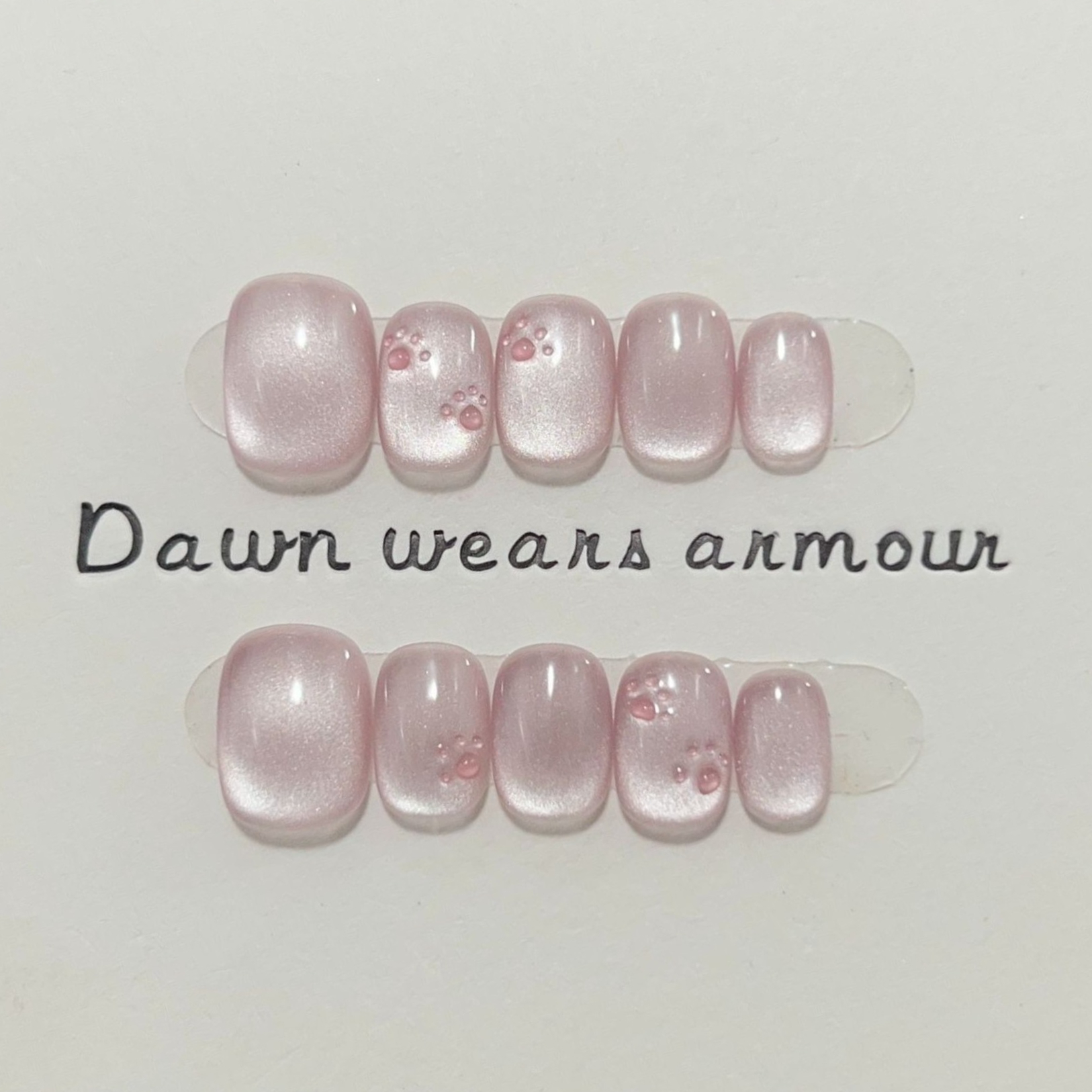 10Pcs Pink Cat Eye Handmade Sh - Nail Art Full Cat Eye ulasan dan harga