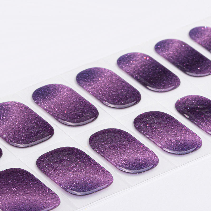 Semi-cured Gel Nail Sticker Fu - Nail Art Full Cat Eye ulasan dan harga