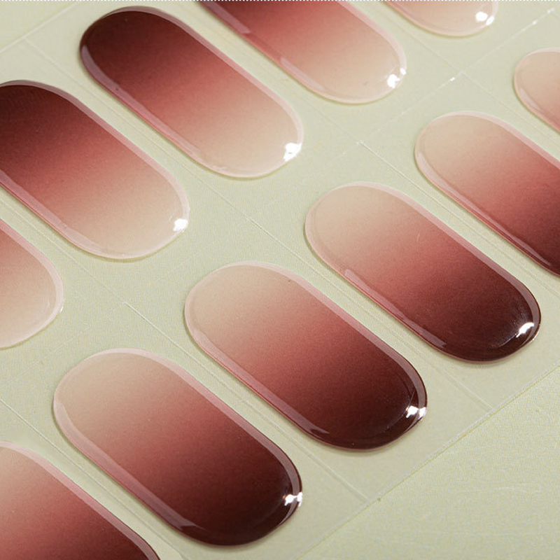 Semi-cured Gel Nail Sticker Fu - Nail Art Full Cat Eye ulasan dan harga